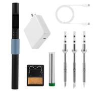 FEITA PTS200 Soldering Iron Kit for Electronics, 100W Mini Smart Digital Pencil Solder Iron Micro Tool Pen Boost Mode, With 3 Solder Tips,1 Solder Wire,1 Small Soldering Stand,1 Type-C Charger