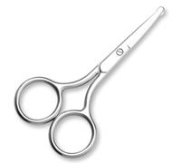 FEITA Small Nose Hair Scissors Round Tip Design, Men's grooming Scissors Professional Facial safety Scissors Beauty for Woman Makeup, Eyebrow, Lashes, Mustache