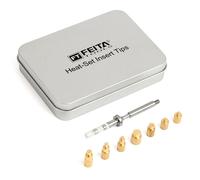 FEITA ST Soldering Iron Tips Heat Set Insert Tool Kit, Threaded Brass Inserts M2 M2.5 M3 M4 M5 M6 M8 for 3D Printing & Plastic, Compatible with TS100 Pinecil Mini Portable Soldering Pen Stations