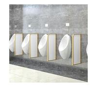 FEITAOOOZ Urinal Partition, Wall-Mounted Urinal Partition, Vertical striped semi-transparent panel design, for public restrooms(Gold,2pcs)