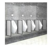 FEITAOOOZ Urinal Partition, Wall-Mounted Urinal Partition, Vertical striped semi-transparent panel design, for public restrooms(Black,3pcs)