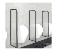 FEITAOOOZ Urinal Partition, Wall-Mounted Urinal Partition, Wall-Mounted Partition Extender, Stainless Steel Frame(Black,3 piece)