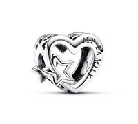 Feitery Compatible with Pandora Cherry Blossom Bead Charms for Women, Sterling Silver, Cubic Zirconia