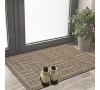 Feivea Indoor Door Mat, 20"x32", Non-Slip, Absorbent, Washable, Stain Resistant, Brown, 2'8" x 1'8" (Rectangular)