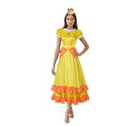 FEIWOBIRD Women Princess Peach Costume Super Brothers Party Gown Ball Dress