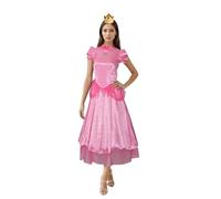 FEIWOBIRD Women Princess Peach Costume Super Brothers Party Gown Ball Dress (Pink, X-Large)
