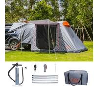 FEIWOOD GEAR Inflatable SUV Tent for Camping, Waterproof Car SUV Tent for 4-6 Person Camping Easy Set Up Inflatable with 4pc Aluminum Support Pole, Inflatable Pump