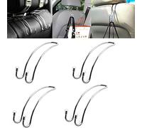 Feixiangge Car Headrest Hooks, Car Hooks Headrest Hangers Auto Fastener Clip Multi-functional Metal Hook Holder for Car Seats 4pcs