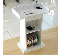 Feixunfan Lectern Podium Host Ceremonial Lectern Desk Reception Customer Desk For Company Campus for Restaurant Wedding (Color : White, Size : With drawer)