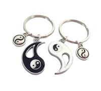 FeiYeup Yin Yang Keychain HeOTER Versatile Keychain Puzzle Set Stylish Keychain Charm Couples' Eye catching Keyrings Jewelry Accessory