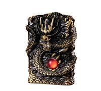 FEIYTD Vintage Trench Lighter - Dragon Carving, Windproof, Kerosene, Bronze