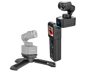 Feiyu Pocket 3 Action Camera 4K with Remote Control Bundle [Official],3-Axis Anti-Shake Stabilization,12MP Ultra HD,Built-in MIC,130° Wide View,for Vlogging,Diving,Riding