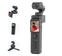 Feiyu Pocket 3 Combo Remote Handle&Camera - Gimbal with 4K Camera 3 Axis Stabilizer,Cordless Detachable Designed,Magnetic,AI Tracking,for Car/Travel/Pets,Vlog,YouTube Portable Video Pocket Camera