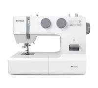Feiyue FYe310 Full Size Sewing Machine with Foot Pedal, 105 Stitch Applications, Controllable Pedal Speed, Powerful Servo Motor, Great for Beginners (White)