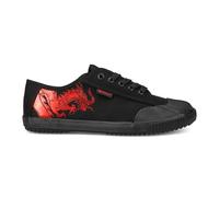 Feiyue Unisex FE LO 1920 Bruce Lee Dragon Canvas Sneaker, Black/Red, 11 UK