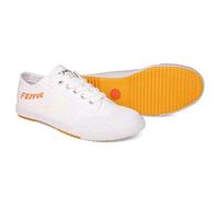 Feiyue Unisex FE LO 1920 Canvas Sneaker, White/Orange, 5 UK