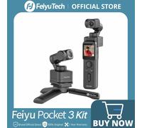 FeiyuTech Feiyu Pocket 3 Kit Cordless Detachable 3-Axis Stabilizer Gimbal Camera 4K60fps Footage Magnetic Attach AI Tracking Pocket 3 Kit