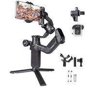 FeiyuTech Scorp Mini 3 Gimbal Stabilizer for iPhone, Built-in AI Tracker 3-Axis Smartphone Gimbal, Phone Stabilizer with Cooling Fan and Integrated Grip Design, Touch Screen, 2KG(4.41lb) Payload