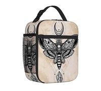 feiyuzhang 2023 Dead Moth,Insulated Lunch Bag for Women Men,Dead Head Hawk Moth and Stone,Reusable Thermal Soft Leakproof Lunch Box for Adult Office Lunch Tote Bag Fit Travel Picnic,Multicolor