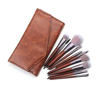 Feiyxu Makeup Brush 11PCS Wood Handle Soft Synthetic Fiber Hair Powder Blush Liquid Eyeliner Eyeshadow Lip Eyebrow Brush Take Package