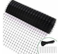 Feizeisun Garden Netting - 2.3m x 20m Heavy Duty Bird Netting for Protecting Vegetables Plants Fruit Trees Flowers, Reusable Large Garden Net Pond Netting, 15x15mm Mesh, Black