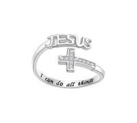 Feizikaw Adjustable Rings All Powerful Ring - Jewelry For Easter & Valentine's Day (Silver,5cm)