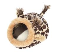 Feizikaw Cat Bed Sofa,Winter Pet Small Pet Warm Supplies Cute Cartoon Animal Modeling Honeybug Flying Dutch Pig Hamster Rabbit (Brown,XL)