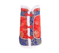 Feizikaw Cat Clothes Traditional Chinese Tang Cat Costume With Frog Buttons Elegant Two Legged Outfit For Cats (B, M)