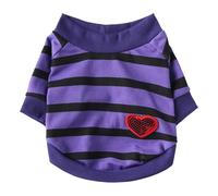 Feizikaw Dog Pyjamas For Small Dogs Lightweight Soft Comfortable And Breathable Perfect For Summer Wear Suitable Small To Medium Sized And With A Striped Heart Pattern (C, M)
