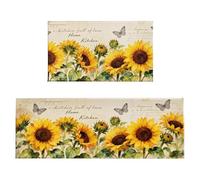 Feizikaw Easter Hallway Runner Rug Easter Kitchen Mats For Floor Of 2 Cute Colorful Bunny Rabbit Holiday Holiday Theme Kitchen Rugs Non Slip Washable Absorbent Runner (C, 40x75cm+ 40x120cm)