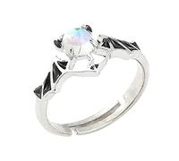 Feizikaw Engagement Wedding Rings for Women Bat Ring Happy Halloween Party Cute Witch Costume Bat Jewelry For Teens Women Girls Couples Women's Ring Personalized