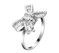 Feizikaw Eternity Ring Fashion B o w D i a m o n d R i n g 1 R g For (Gold, C)
