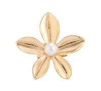 Feizikaw Eternity Rings For Womens Instagram Cool Wind Irregular Water Drop Opening Ring Fashion Texture Flower Pearl Ring (Gold,4x4x1 8cm)