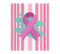 Feizikaw Fleece Blanket Throw Flannel Breast Cancer Gift | Cute Warm Pink Ribbon Blanket Gift Chemotherapy Chemotherapy Cancer Air Conditioning Thickened Nap 3