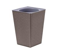 Feizikaw Flower Pots Self Watering Planter 2-Pack, 6 Inch Plastic Flower Pots with Inner Pot Brick Pattern Indoor Planters for African,