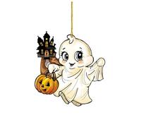Feizikaw Halloween Door Hanging Night Adorable Baby Charm Pendant Soft Fabric Details Perfect Nursery Or Keychain Accessory Cute Idea & For All Ages (C, 8X8X1CM)