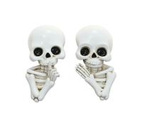 Feizikaw Halloween Fabric CL6762 Beggar for Souls Skeleton Wall Sculpture, 12 Inch, Faux Bone Finish (White, 13.4cm)