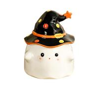 Feizikaw Halloween Pumpkin Mugs, Ghost Ceramic Mugs for Women Men Girls Boys Kids - Cute Pumpkin & Spooky Ghost Themed Espresso Coffee Cups with Adorable Elements