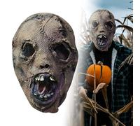 Feizikaw Masquerade For Women Halloween Scary Skeleton Creepy Latex Novelty Props Unisex (Grey-a, 24cm x 28cm)