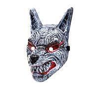Feizikaw Masquerade Mask Wolf Head Simulation Animal Facemask Masquerade Props Movie Theme Party Supplies Funny Scary Wolf Head Pvc Facemask (C, One Size)