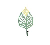 Feizikaw Moving Bags 4Pcs Leaves Hooks Decorative Gold Leaf Wall Hook Hanging Metal Modern Prong Hanger Heavy Duty for Key, Hat, Bag and Umbrella (GN2, 15x15x3cm)