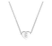 Feizikaw Necklaces for Women Pendant 26 Initial Heart Shape Alphabet Necklace For Women Necklaces A Z 26 Alphabet Initial Silver Girls