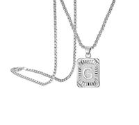 Feizikaw Necklaces for Women Pendant Initial Letter Pendant Necklace Silver Plated Chain Necklace Initial Necklaces For Women And Men