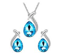 Feizikaw Necklaces for Women Pendant Pendant Earrings Jewelry Set Women's Versatile Retro Sweater Chain European And Jewelry Gifts