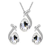 Feizikaw Necklaces for Women Pendant Pendant Earrings Jewelry Set Women's Versatile Retro Sweater Chain European And Jewelry Gifts