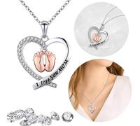 Feizikaw Necklaces for Women Xīn Xíng Bǎ obǎ o Jiǎ oyìn Jiǎ ozhǎ ng Diàozhuì I You Mom Mǔ qīn Jié Xiàngliàn Shì Nǚ shì Shíshàng Cháoliú Xiàngliàn Chuān Dā Lǐ wù Shìhé Nǚ Dàxuéshēng De Piàoliang Sòng