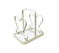 Feizikaw Organiser Shelf Kitchen Lid Storage Rack With Drip Tray Lovers An Upgraded Multifunctional Lid Holder While Cooking & Spoon Rest Thickened Steel For Pans Valentine's (Beige, One Size)