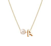 Feizikaw Pendant for Women 26 Initial Pearl Necklace For Women Necklaces A Z 26 Alphabet Initial Necklaces Teen Girls Jewelry