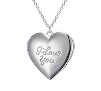 Feizikaw Pendant for Women Heart Locket Necklace For Women Girl Heart Shaped Photo Necklace That Can Hold Picture Gift Daughter Girlfriend Grandmother
