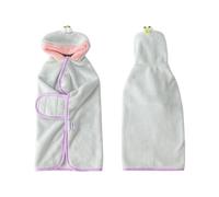 Feizikaw Pet Clothes Hooded Bathrobe For And Cats Absorbent Microfiber Drying Robe With Secure Tie Belt For After Bath Spa Grooming (B, 36x64x60cm)